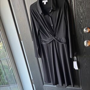 Liz Claiborne Black Long Sleeve Dress